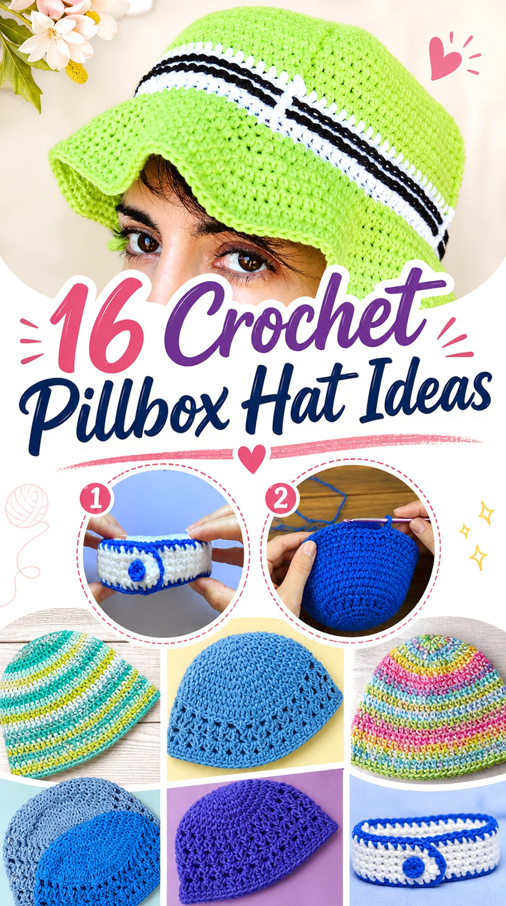 Crochet Pillbox Hat Ideas