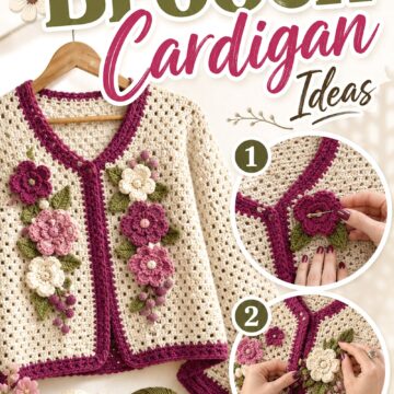 Crochet Brooch Cardigan Ideas