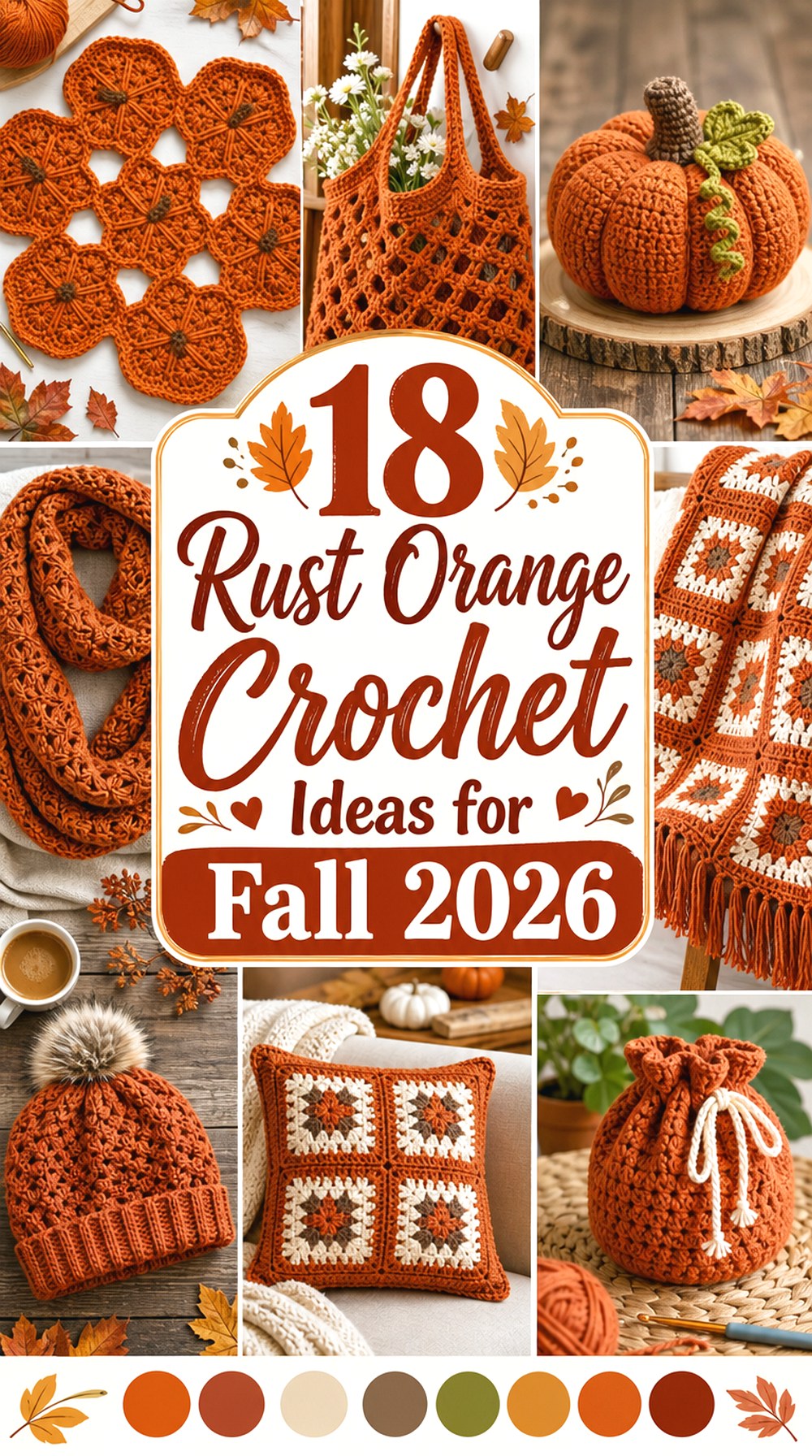 Rust Orange Crochet Ideas for Fall