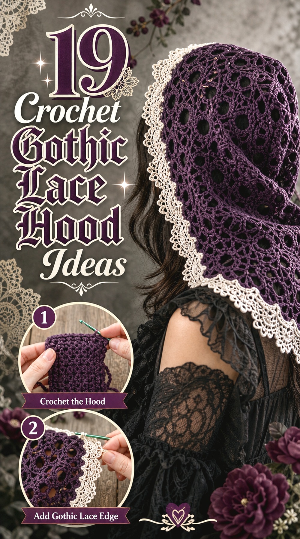 Crochet Gothic Lace Hood Ideas