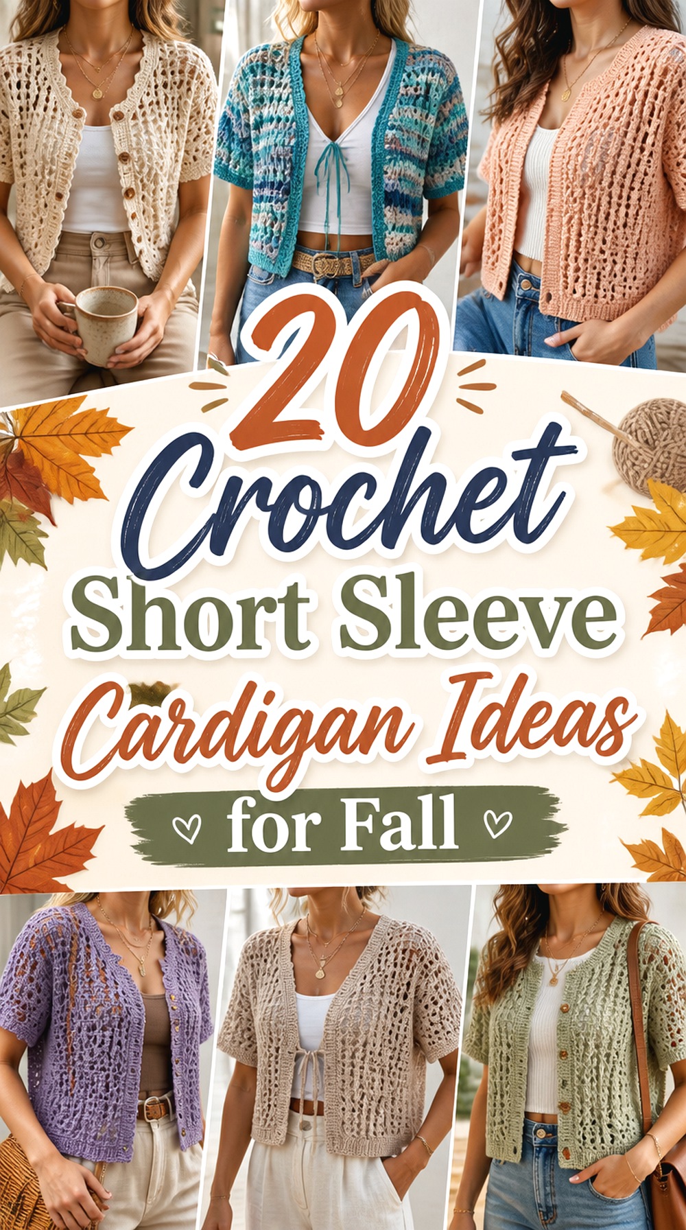 Crochet Short Sleeve Cardigan Ideas for Fall