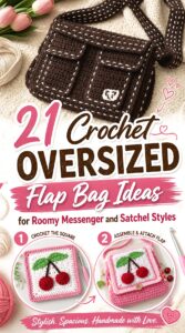 Crochet Oversized Flap Bag Ideas for Roomy Messenger and Satchel Styles
