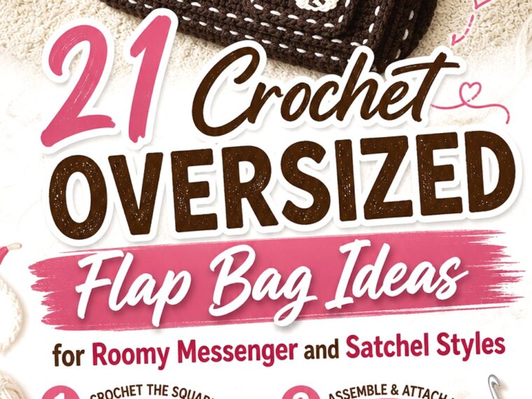 Crochet Oversized Flap Bag Ideas for Roomy Messenger and Satchel Styles