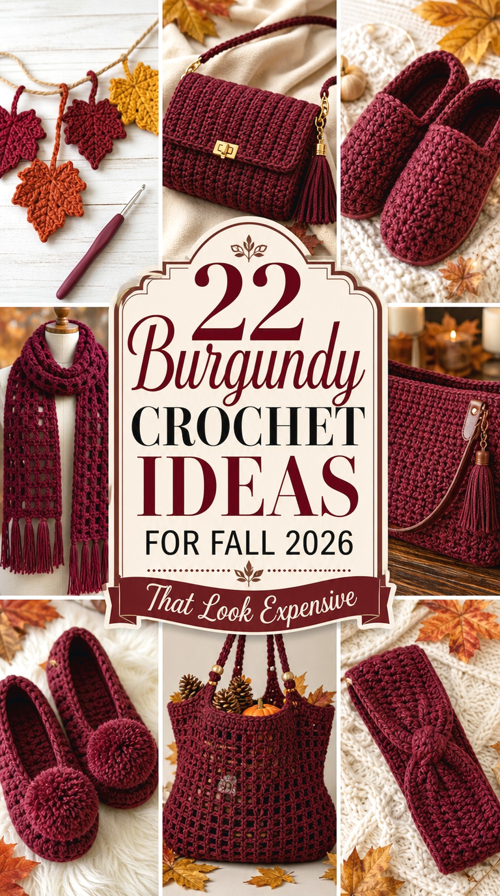Burgundy Crochet Ideas for Fall That Look Expensive
