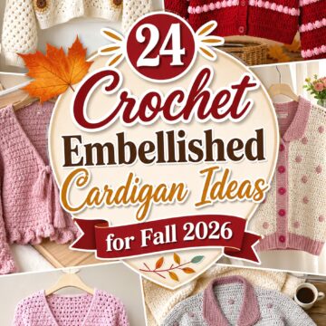 Crochet Embellished Cardigan Ideas for Fall