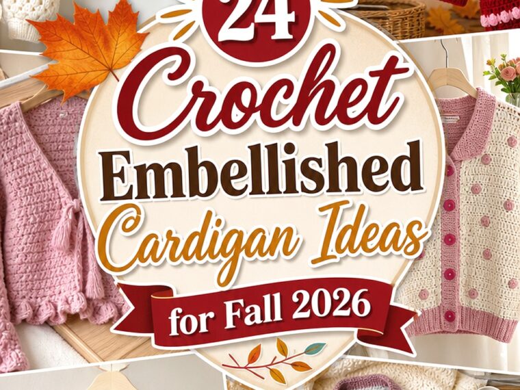 Crochet Embellished Cardigan Ideas for Fall