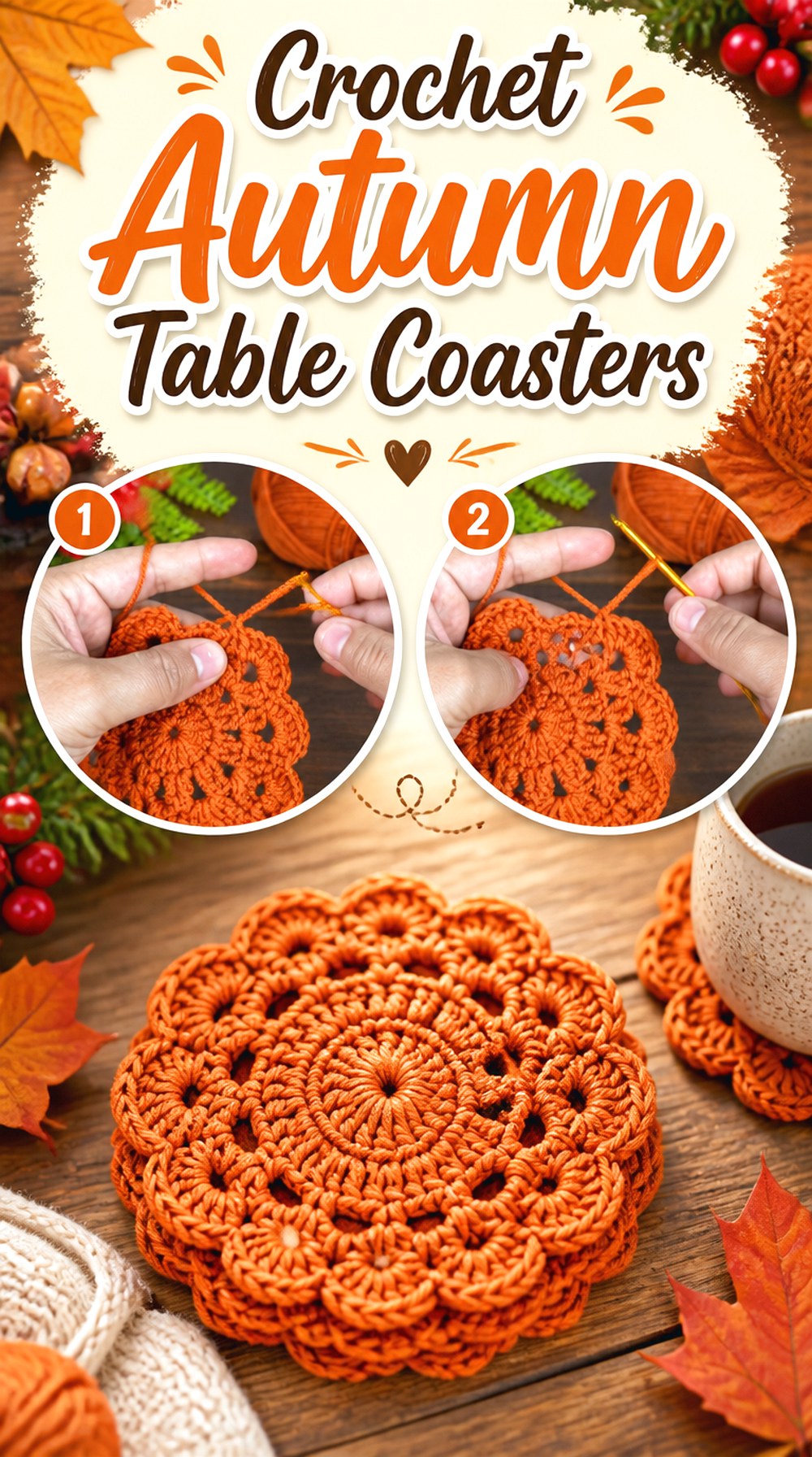 Crochet Autumn Table Coasters