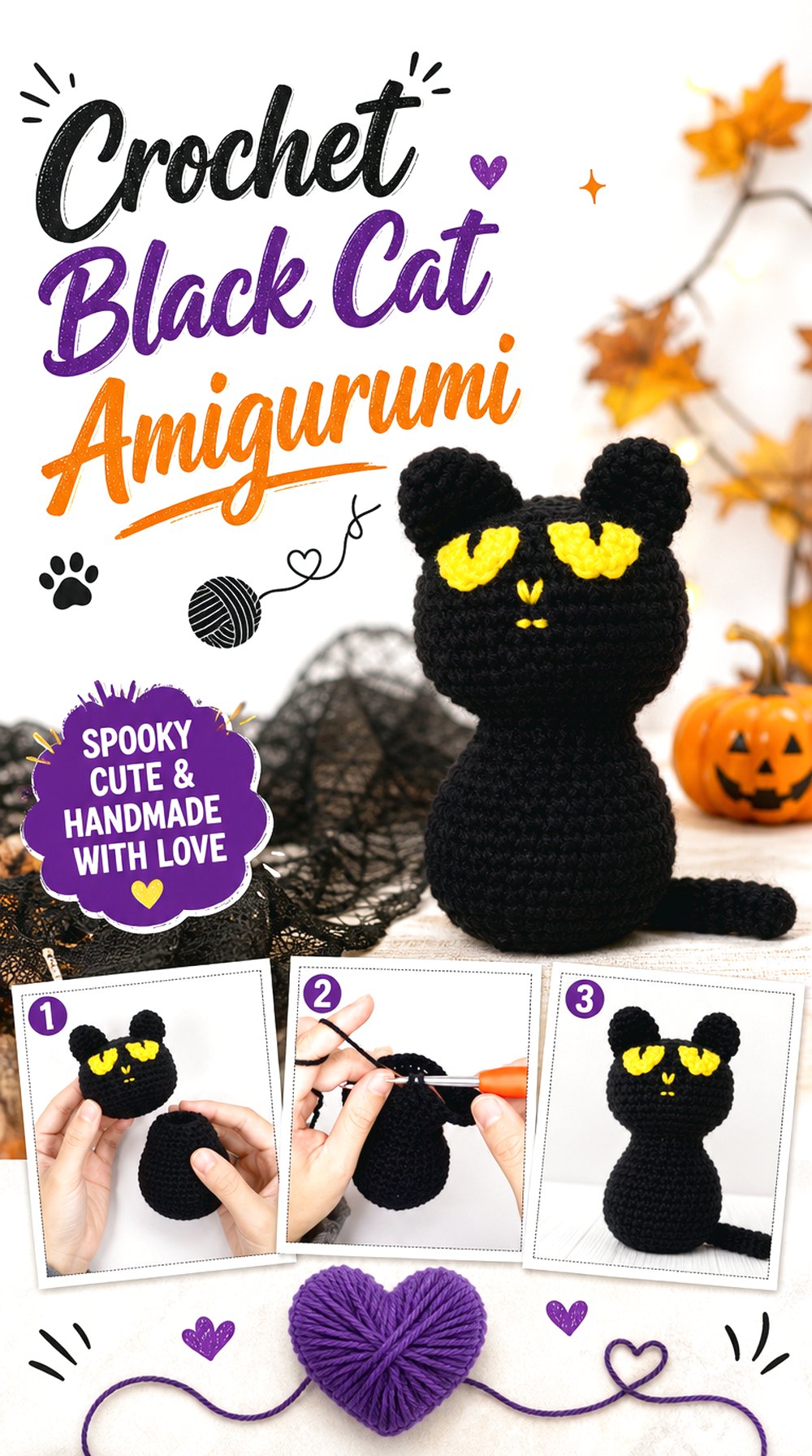 Crochet Black Cat Amigurumi