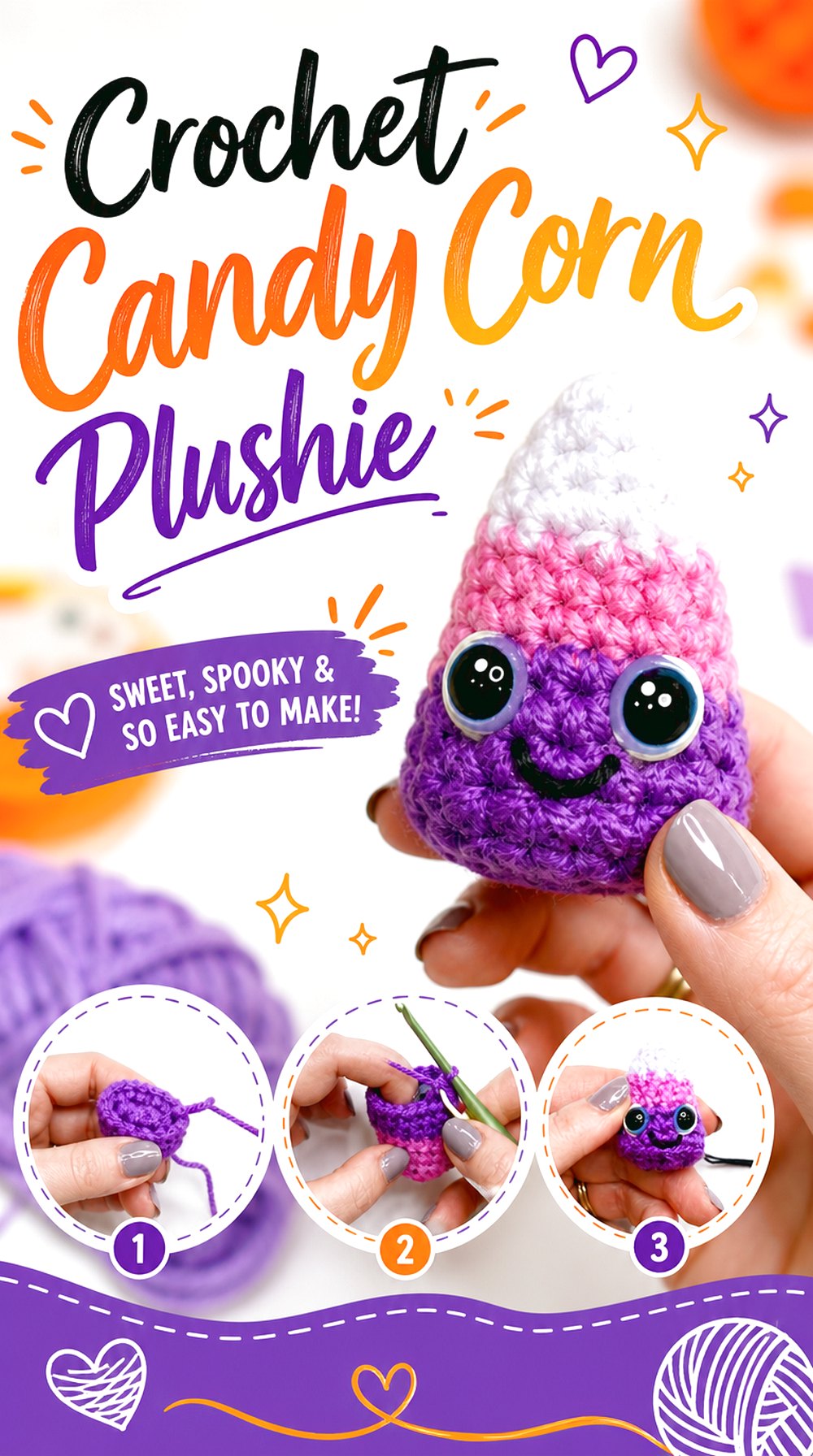 Crochet Candy Corn Plushie