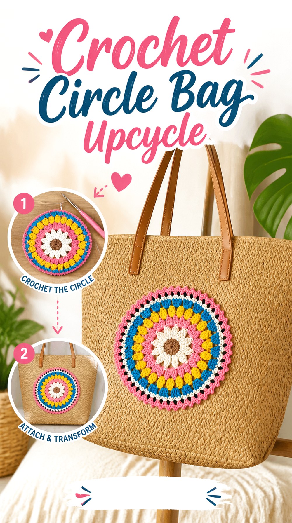 Crochet Circle Bag Upcycle