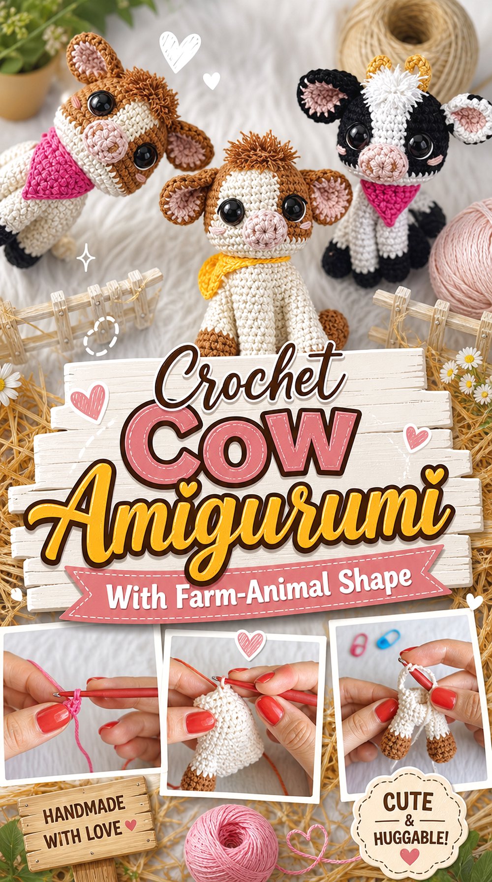 Crochet Cow Amigurumi With Farm-Animal Shape