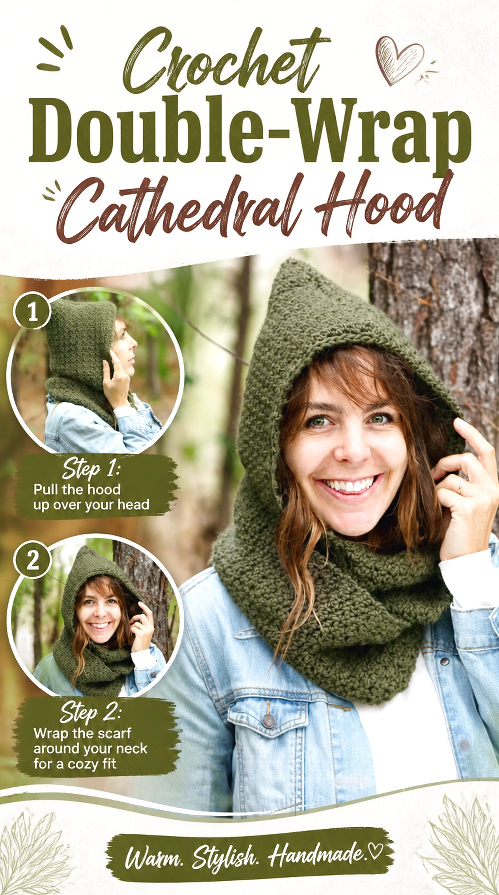 Crochet Double Wrap Cathedral Hood