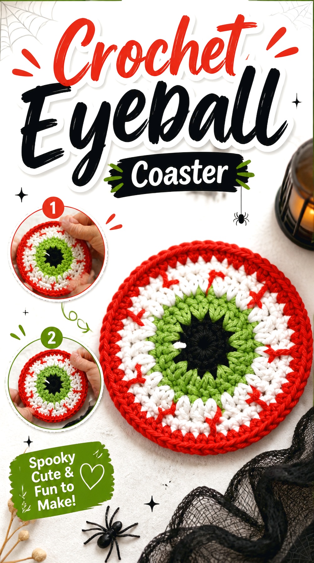 Crochet Eyeball Coaster
