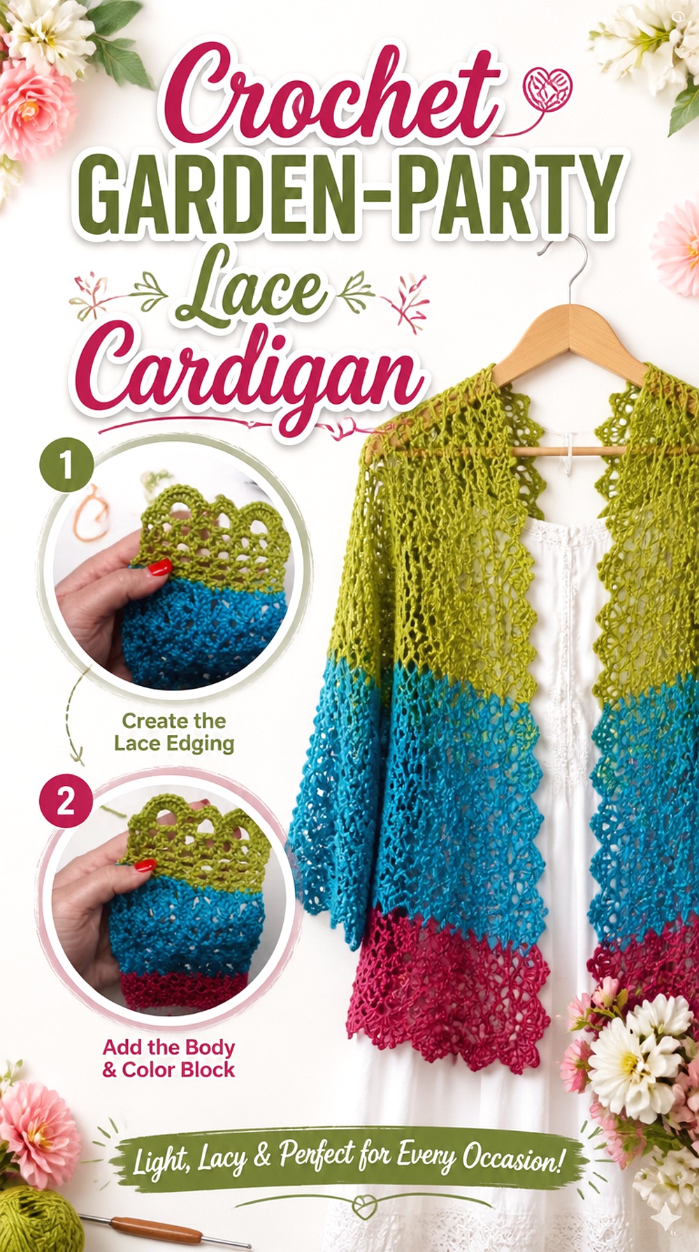 Crochet Garden Party Lace Cardigan
