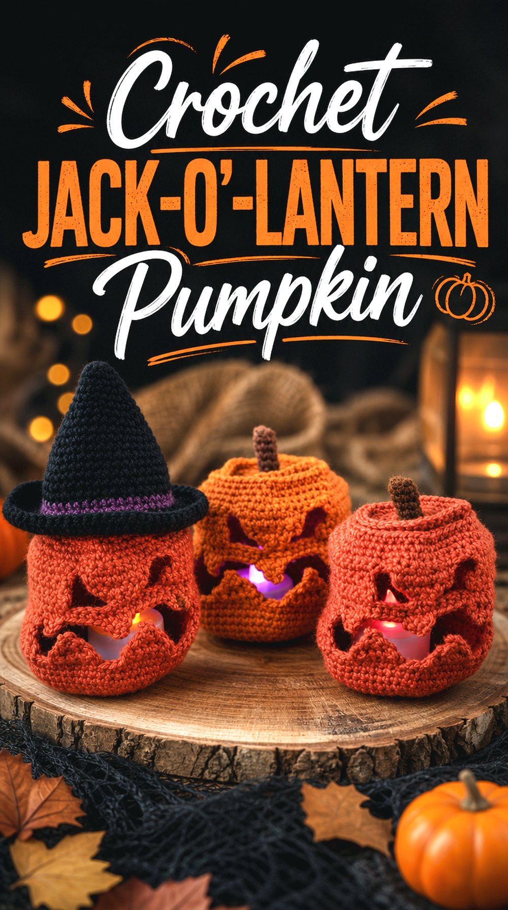 Crochet Jack-o’-Lantern Pumpkin