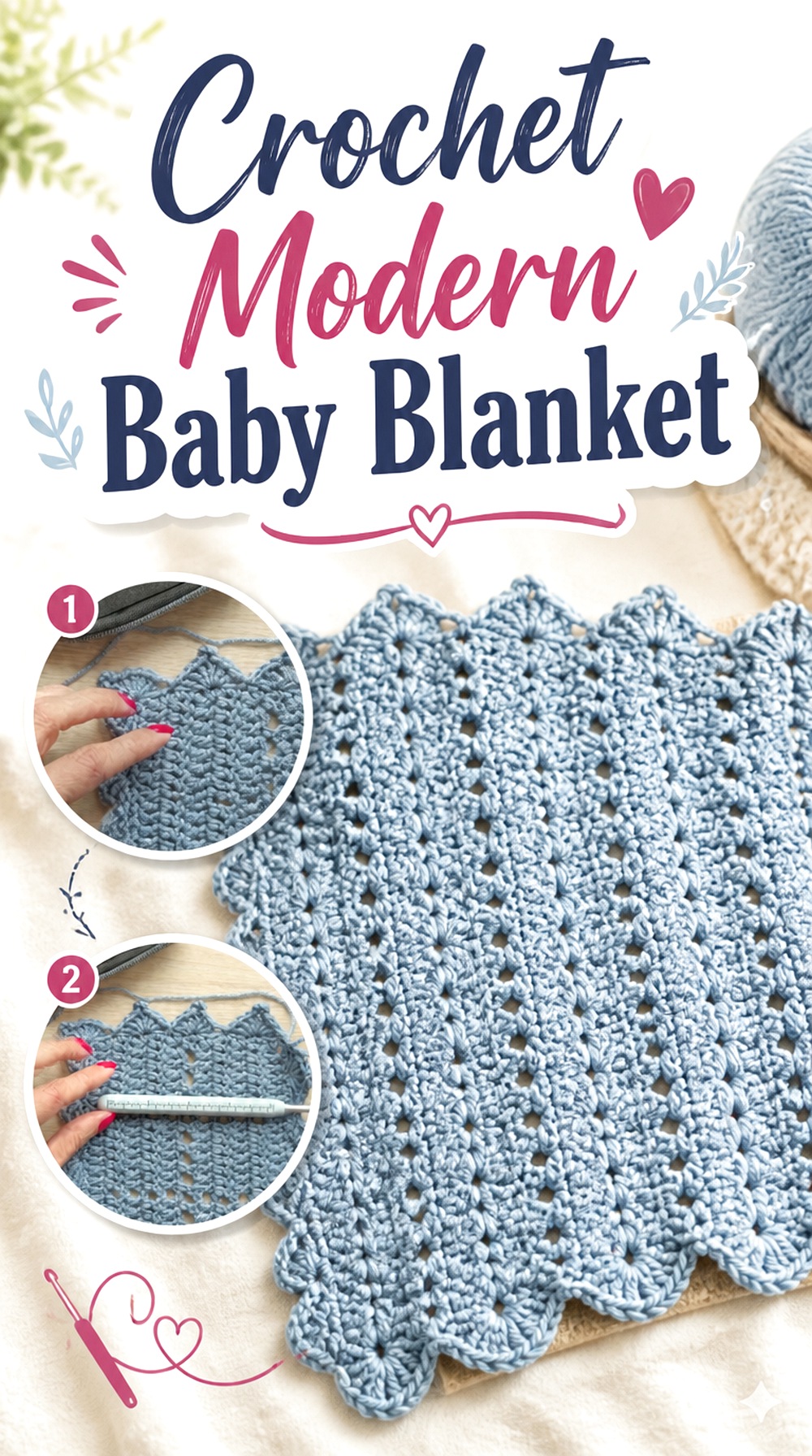 Crochet Modern Baby Blanket