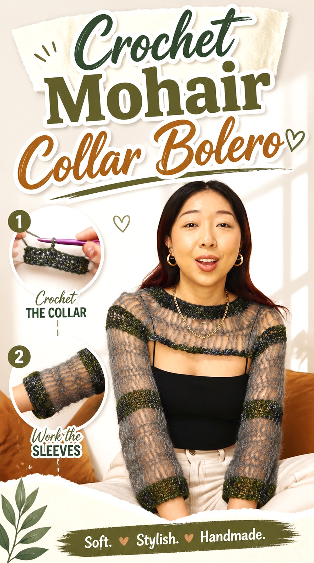 Crochet Mohair Collar Bolero