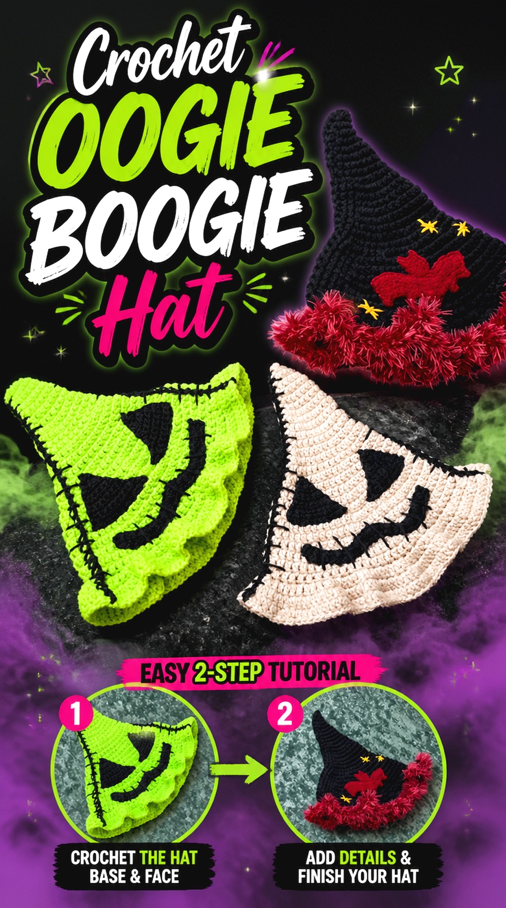 Crochet Oogie Boogie Hat