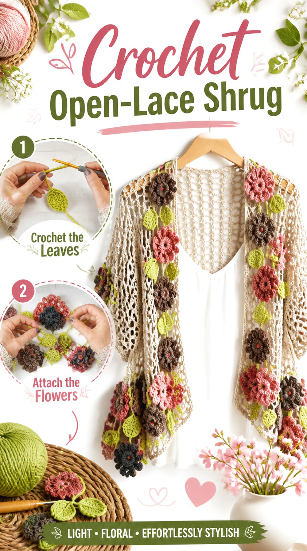 Crochet Open Lace Shrug