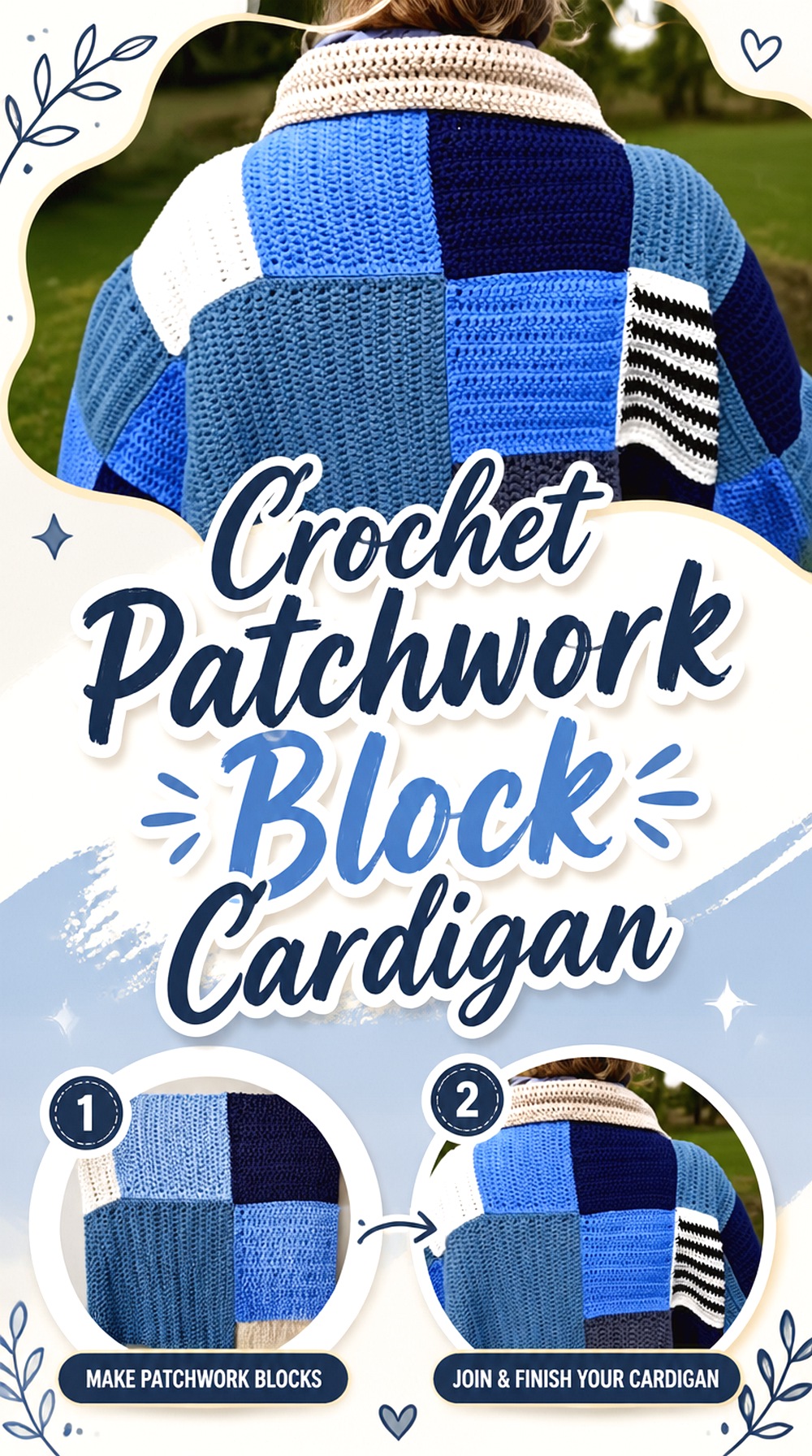 Crochet Patchwork Block Cardigan