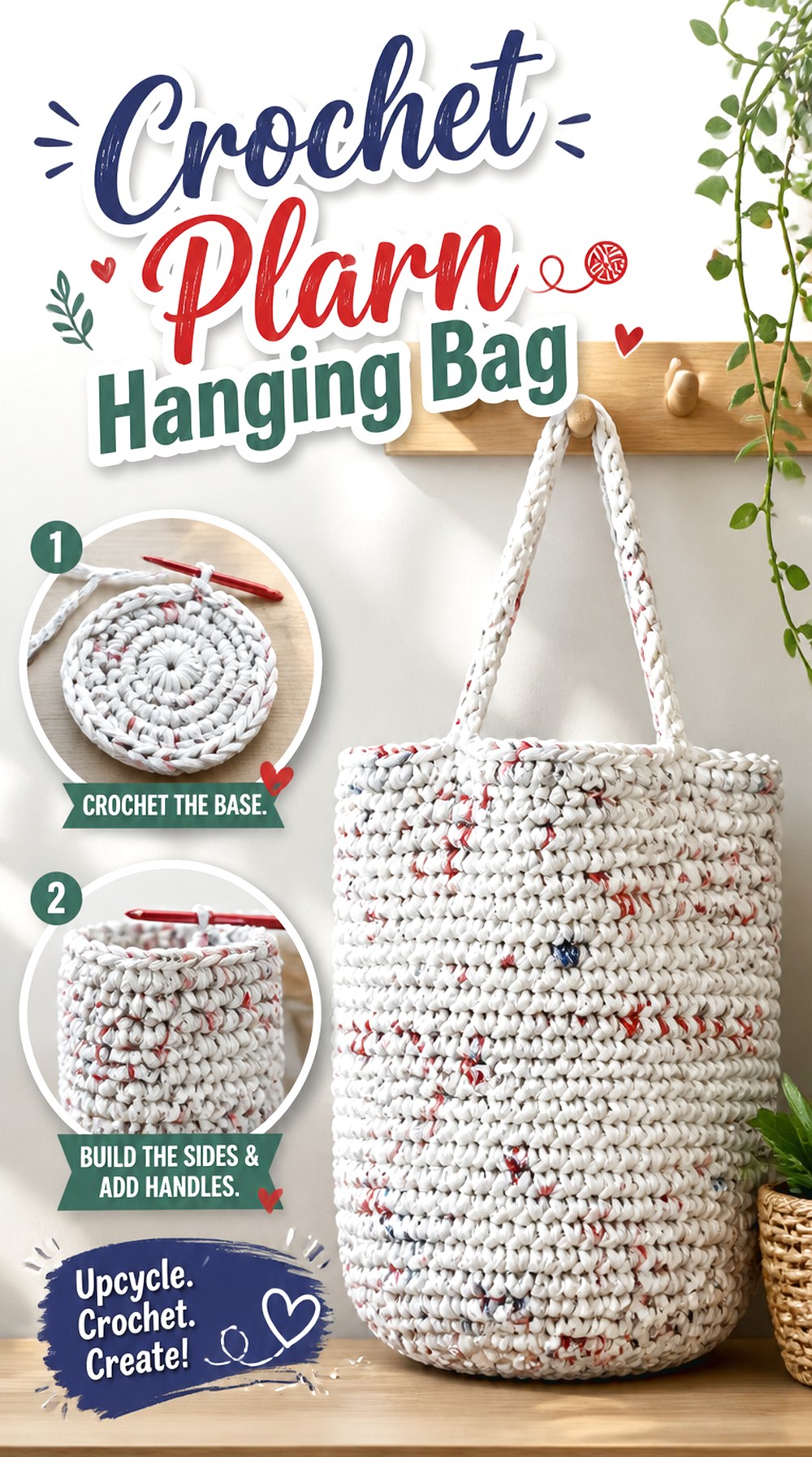 Crochet Plarn Hanging Bag