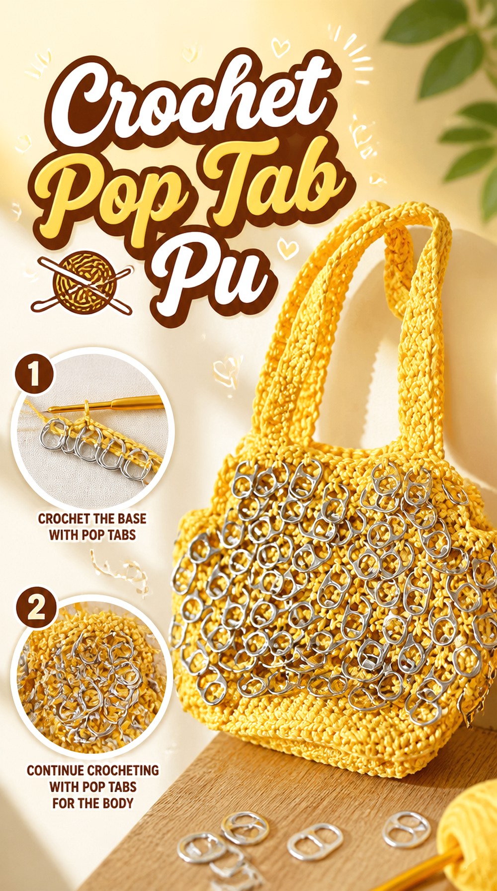 Crochet Pop Tab Purse