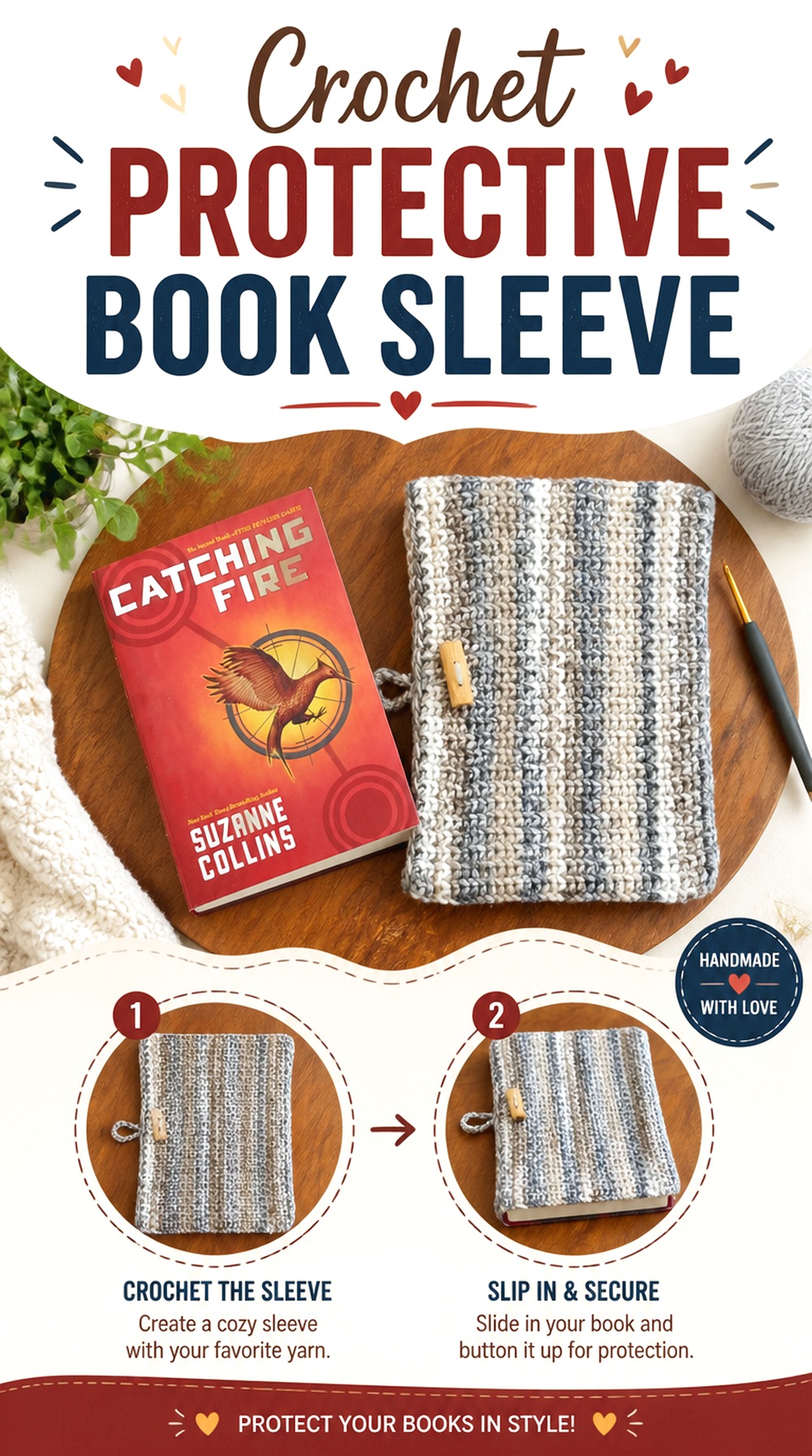 Crochet Protective Book Sleeve
