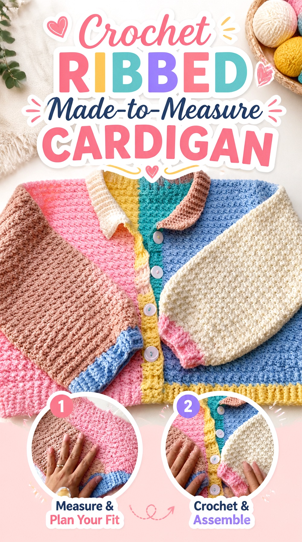 Crochet Ribbed Made to Measure Cardigan