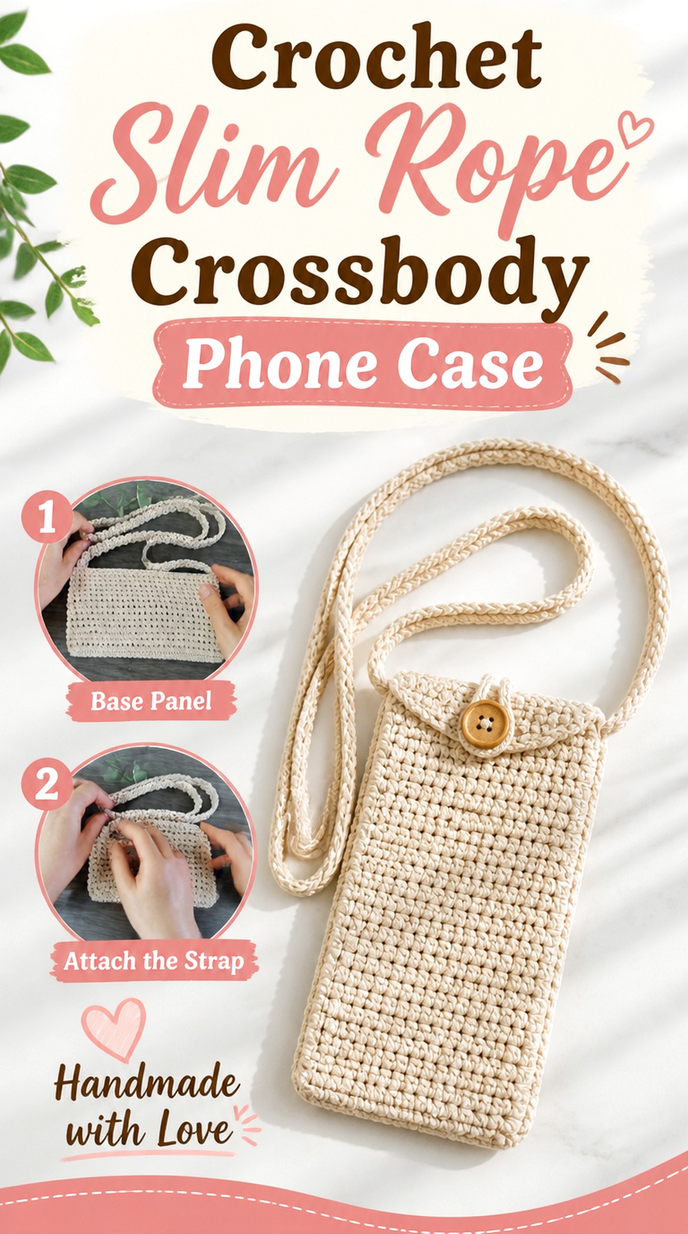 Crochet Slim Rope Crossbody Phone Case