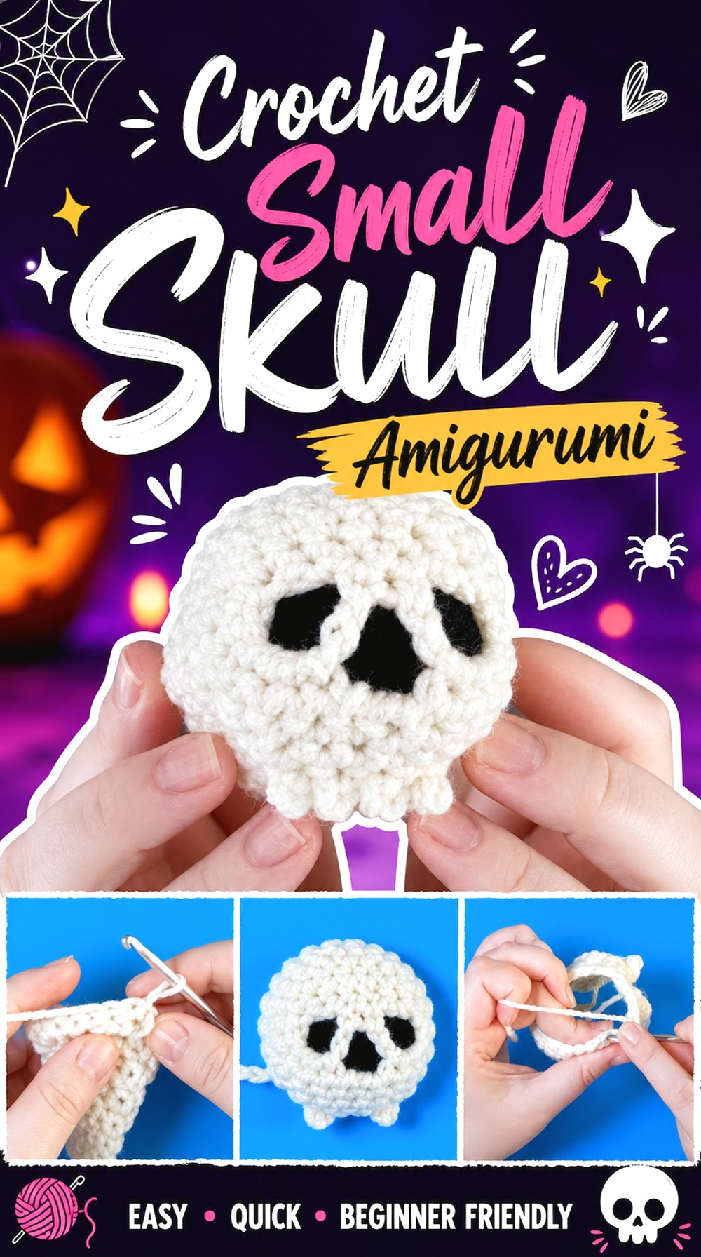 Crochet Small Skull Amigurumi