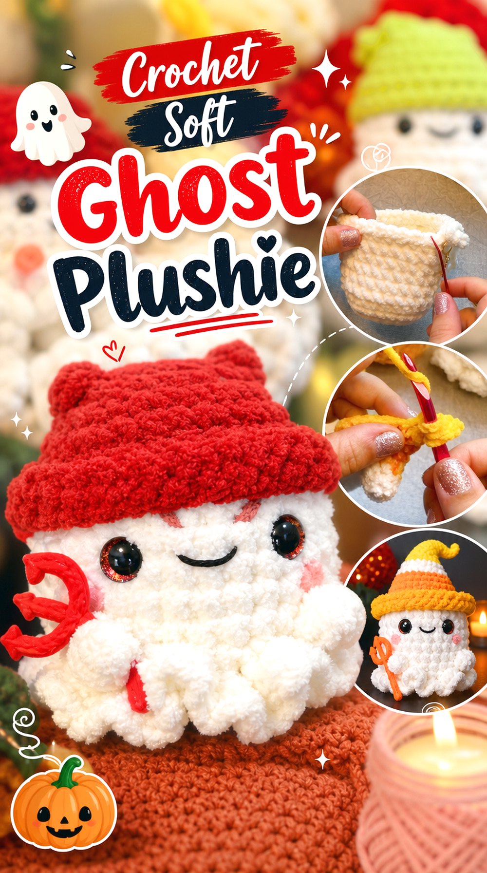 Crochet Soft Ghost Plushie