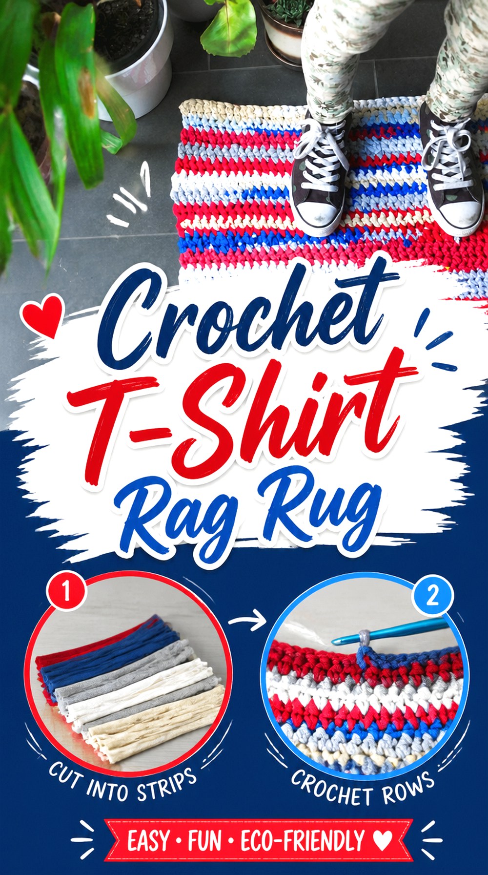 Crochet T Shirt Rag Rug