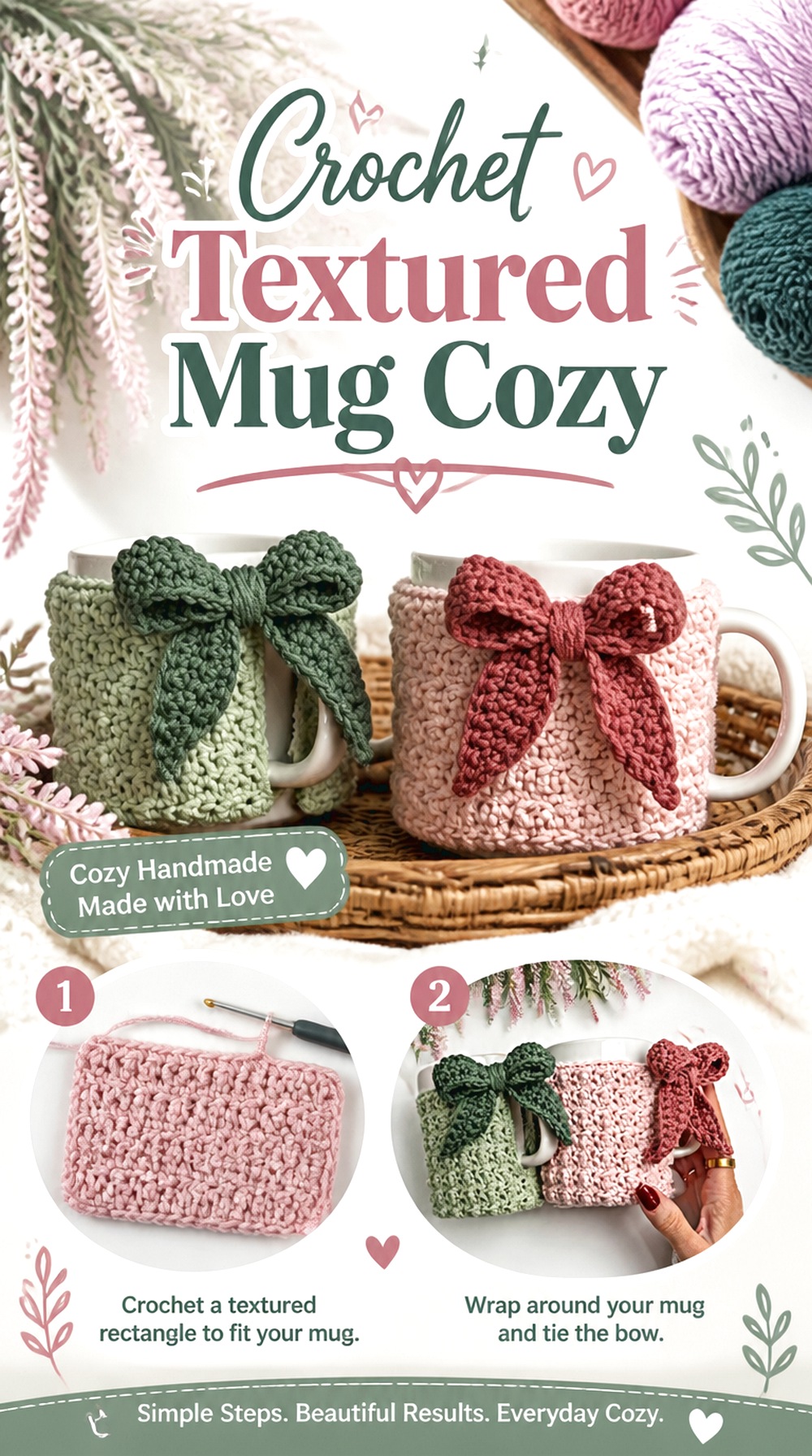 Crochet Textured Mug Cozy