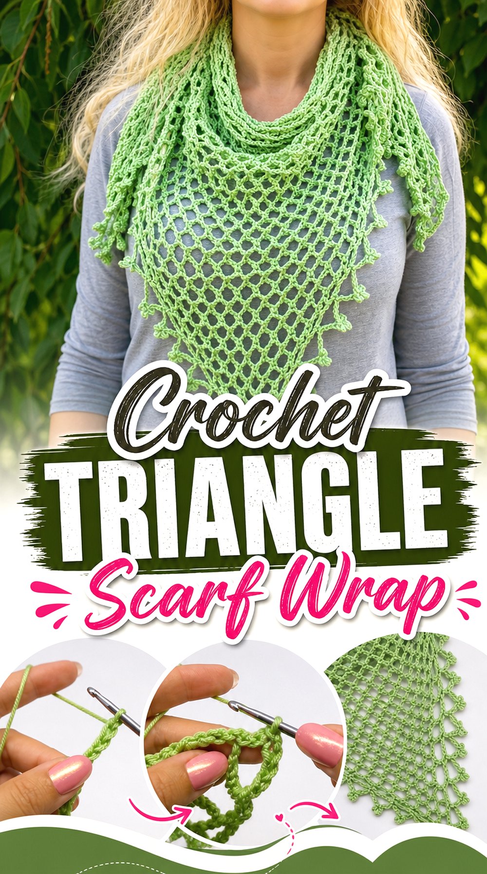 Crochet Triangle Scarf Wrap