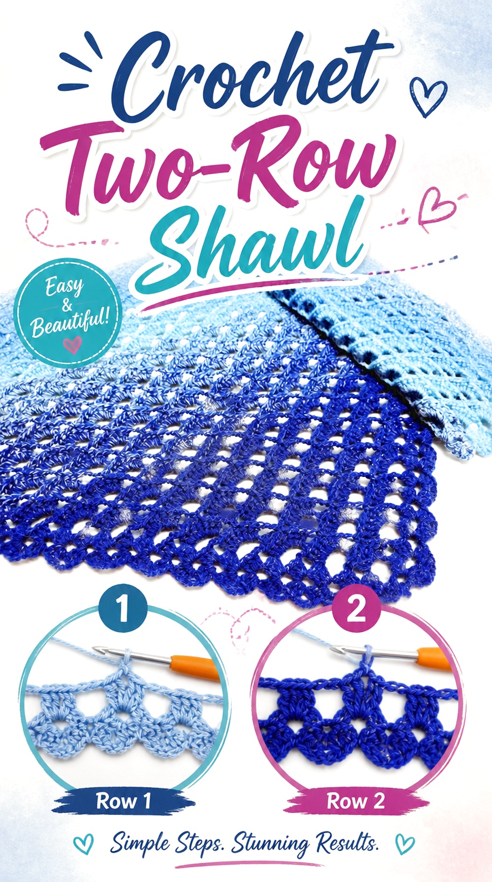Crochet Two Row Shawl