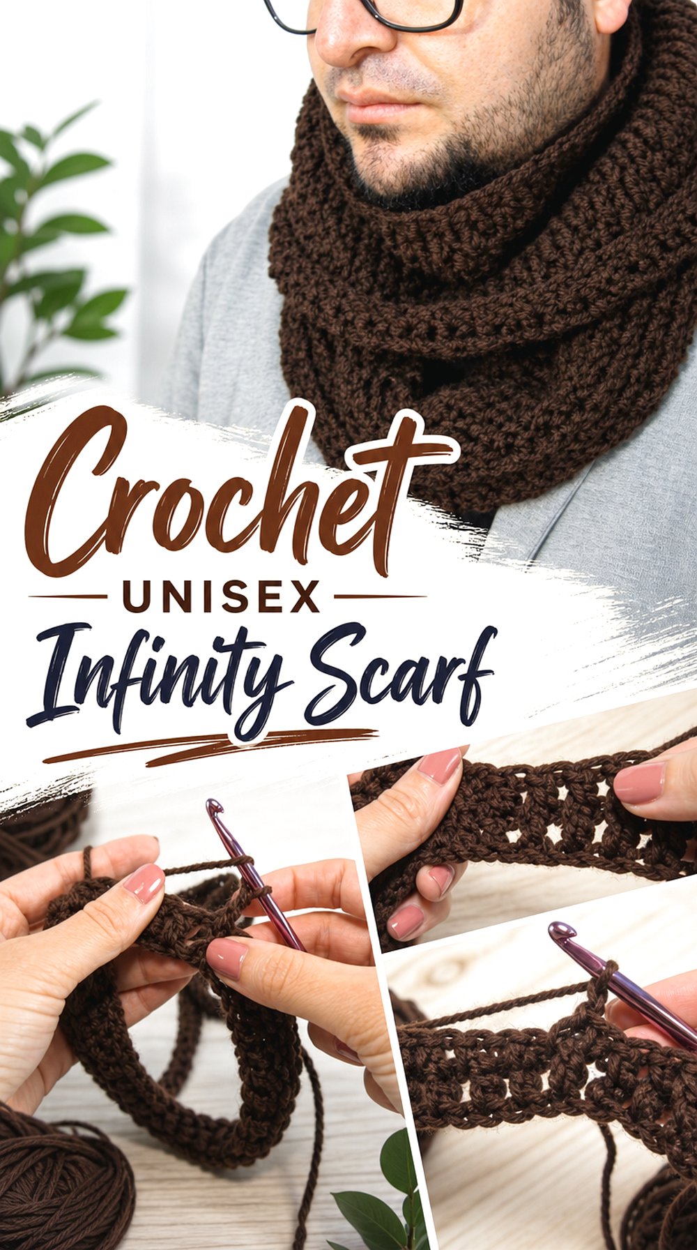 Crochet Unisex Infinity Scarf