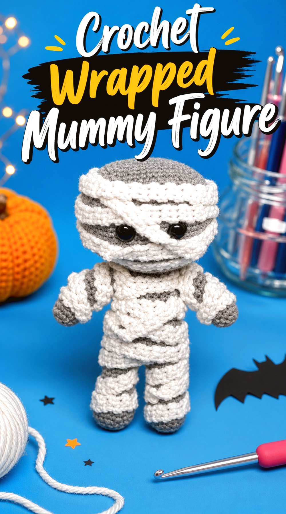 Crochet Wrapped Mummy Figure