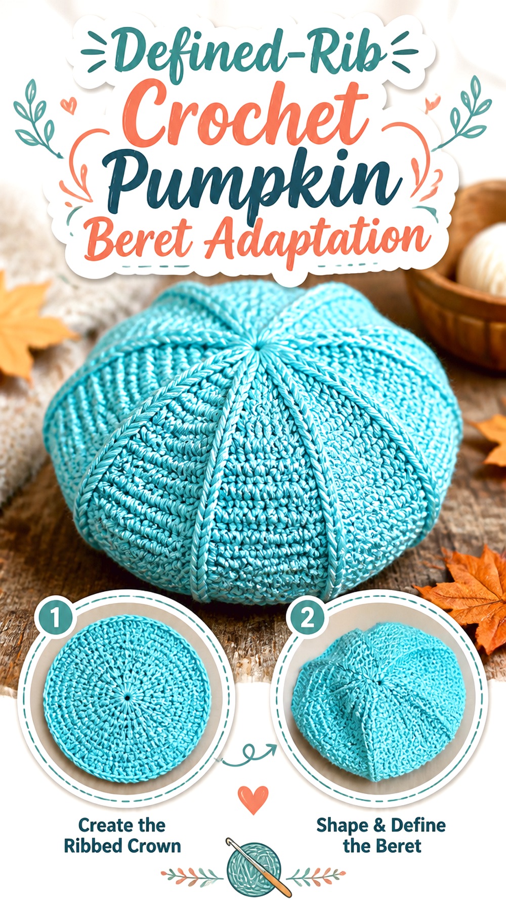 Defined Rib Crochet Pumpkin Beret Adaptation
