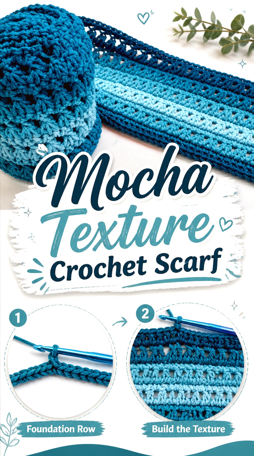 Mocha Texture Crochet Scarf