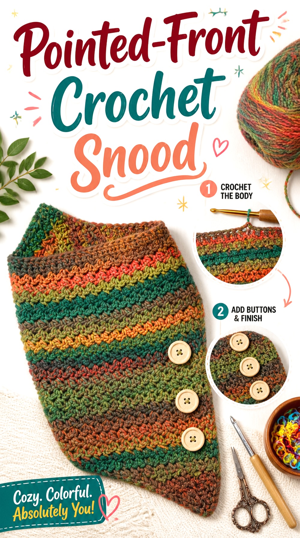 Pointed Front Crochet Snood