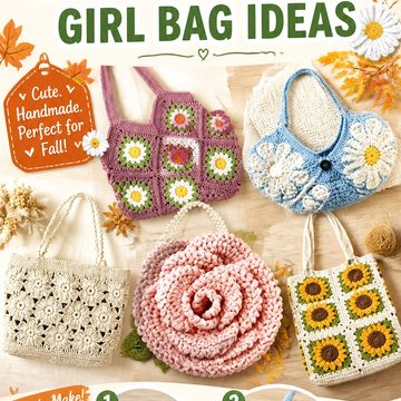 Crochet Fall Flower Girl Bag Ideas