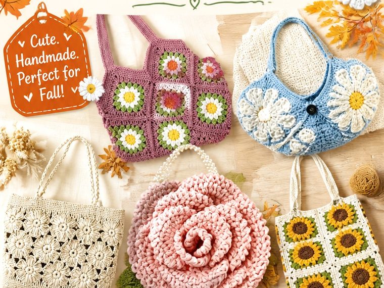 Crochet Fall Flower Girl Bag Ideas