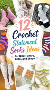 Crochet Statement Socks Ideas for Bold Texture, Color, and Shape