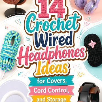 Crochet Wired Headphones Ideas for Covers, Cord Control, and Storage