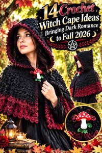 14 Crochet Witch Cape Ideas Bringing Dark Romance to Fall 2026