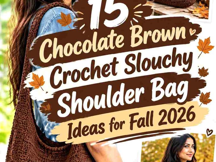 15 Chocolate Brown Crochet Slouchy Shoulder Bag Ideas for Fall 2026