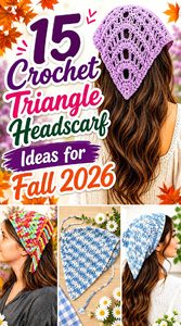 15 Crochet Triangle Headscarf Ideas for Fall 2026