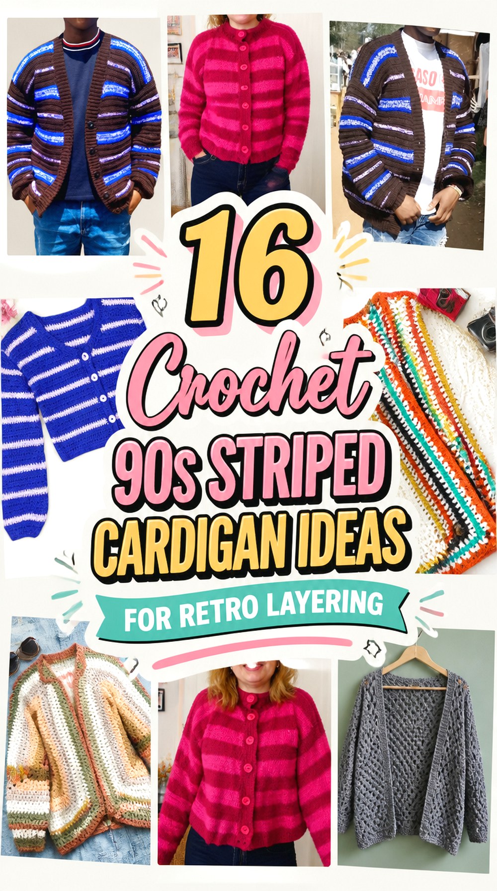 Crochet s Striped Cardigan Ideas for Retro Layering