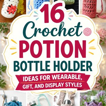 Crochet Potion Bottle Holder Ideas for Wearable, Gift, and Display Styles