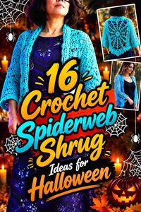 16 Crochet Spiderweb Shrug Ideas for Halloween